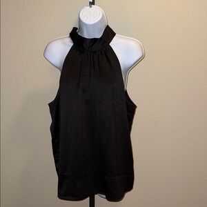 NWT GAP Elegant Black Polyester Sleeveless Halter Blouse Women’s Size L